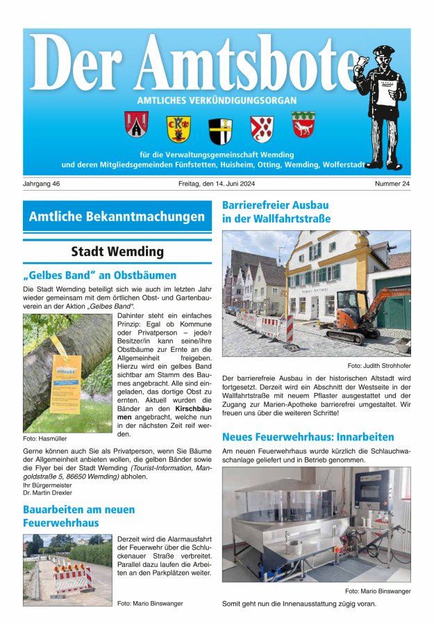 Der Amtsbote - Wemding Verwaltungsgemeinschaft Titelblatt 24/2024