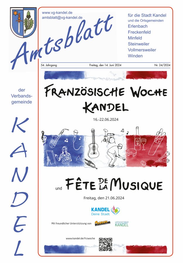 Amtsblatt VG Kandel Titelblatt 24/2024