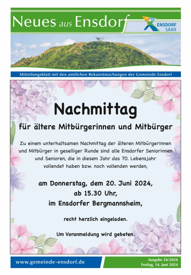 Neues aus Ensdorf Titelblatt 24/2024
