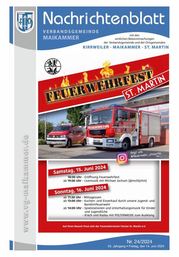 Nachrichtenblatt VG Maikammer Titelblatt 24/2024