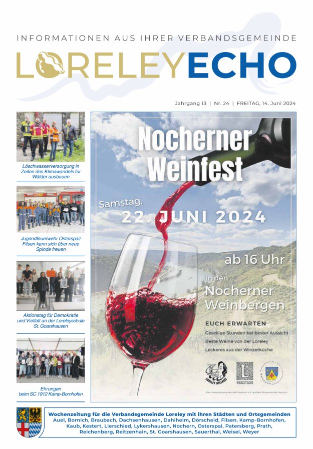 Loreley-Echo - Mitteilungsblatt der Verbandsgemeinde Loreley Titelblatt 24/2024