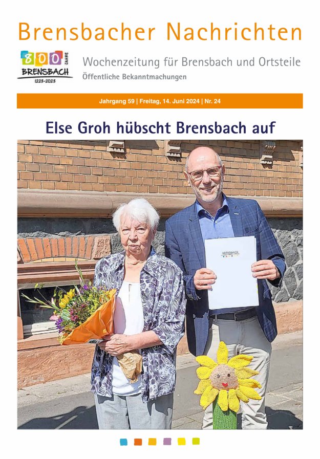 Brensbacher Nachrichten Titelblatt 24/2024