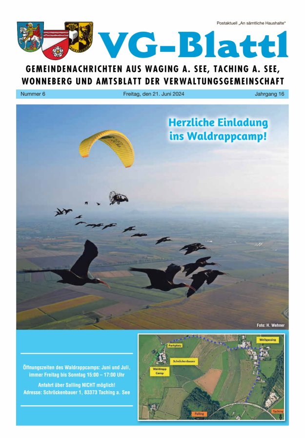 Gemeinde-Zeitung Waging a See Titelblatt 06/2024