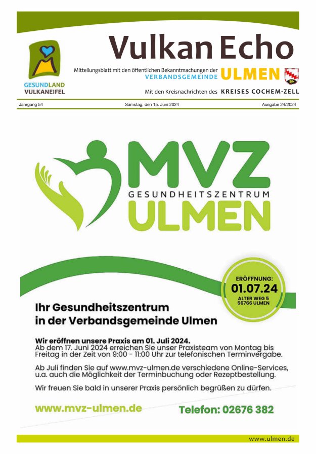 Vulkan Echo VG Ulmen Titelblatt 24/2024