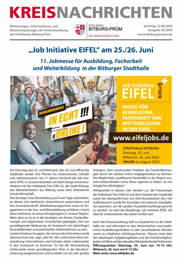 Kreis Bitburg-Prüm Titelblatt 25/2024