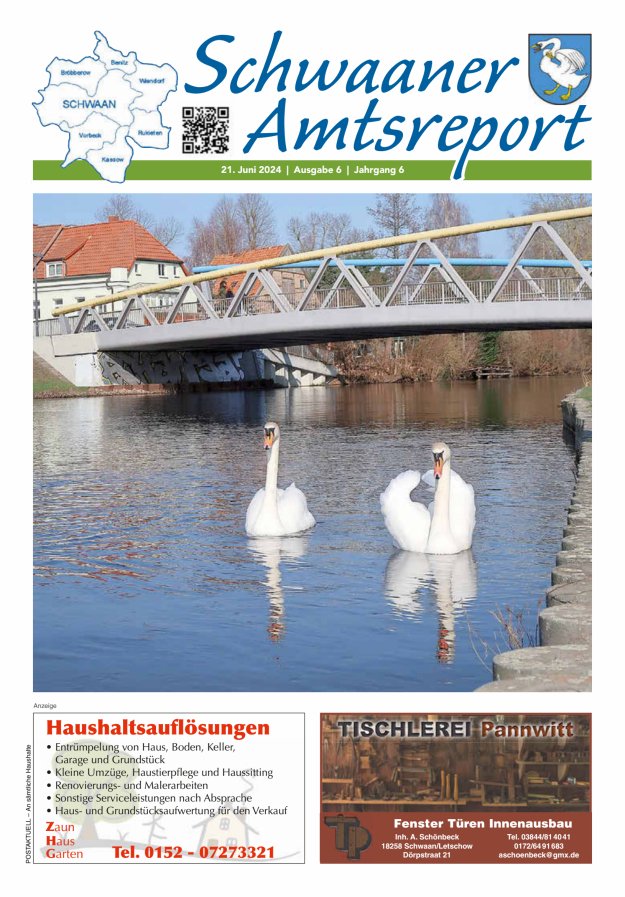 Schwaaner Amtsreport Titelblatt 06/2024