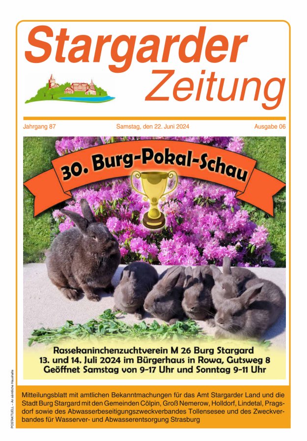 Stargarder Zeitung Titelblatt 06/2024