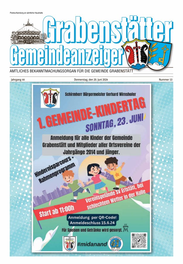 Grabenstätter Gemeindeanzeiger Titelblatt 13/2024