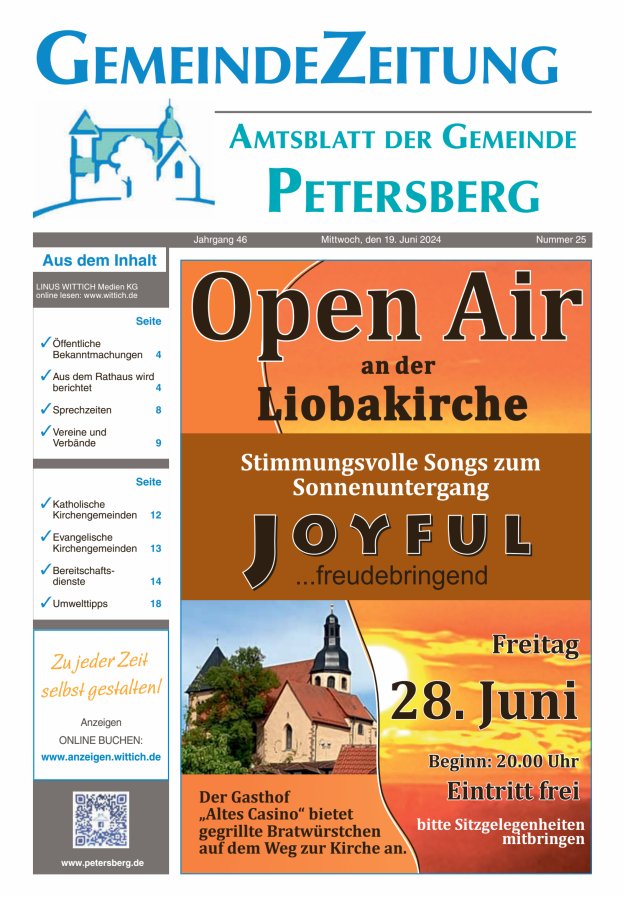 Amtsblatt Blickpunkt Petersberg Titelblatt 25/2024