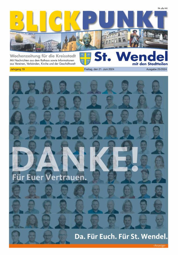 Blickpunkt St Wendel Titelblatt 25/2024