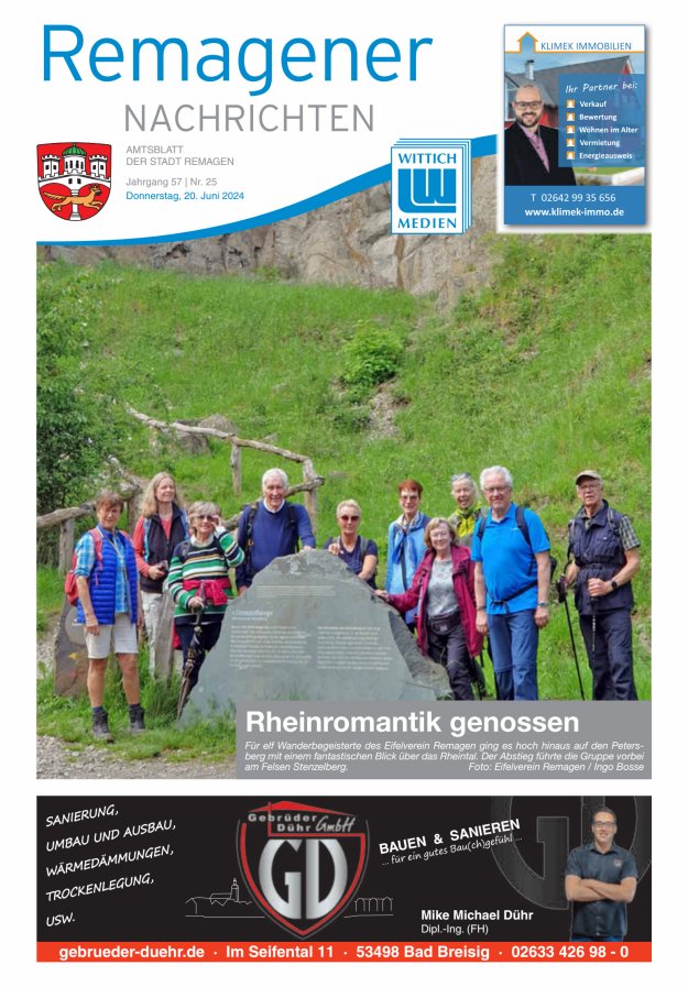 Remagener Nachrichten Titelblatt 25/2024