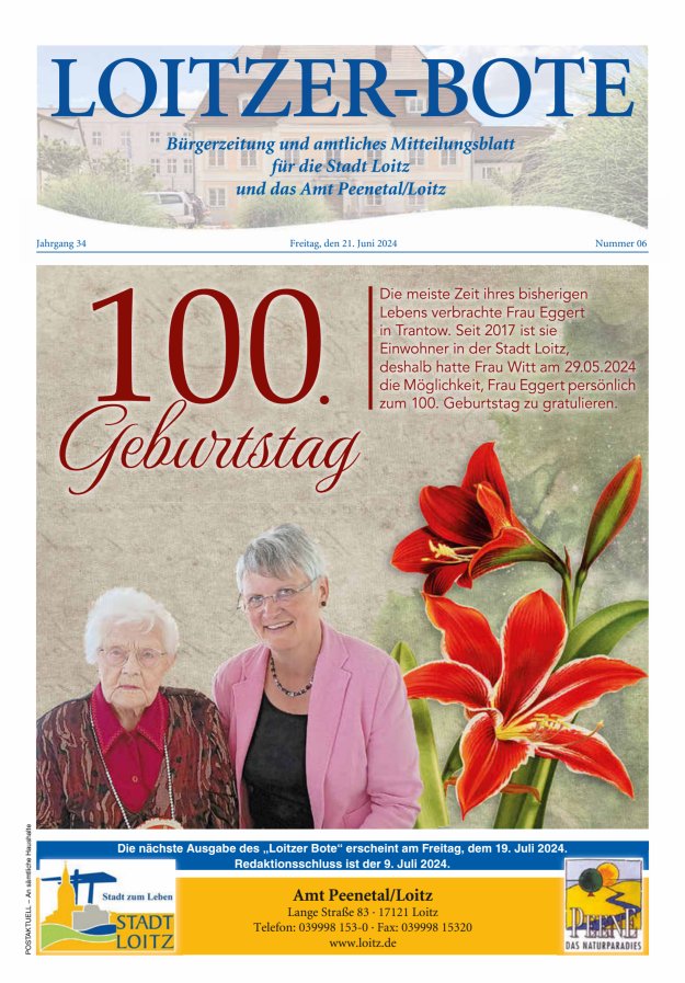 Loitzer Bote Titelblatt 06/2024
