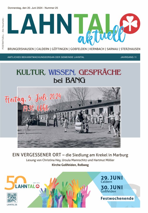 Amtliches Bekanntmachungsorgan der Gemeinde Lahntal Titelblatt 25/2024