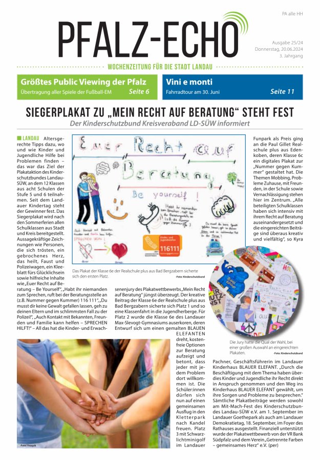 Pfalz-Echo Titelblatt 25/2024