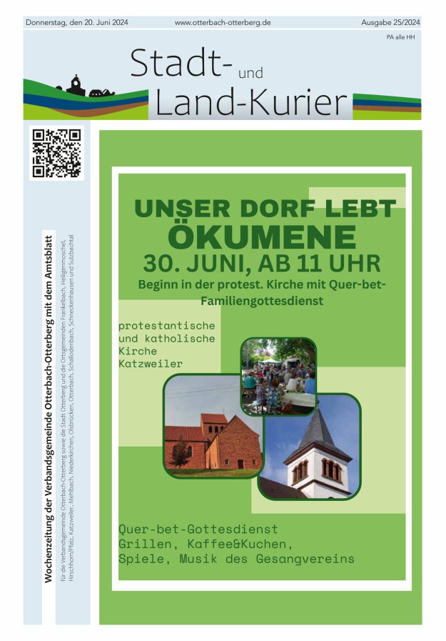 Stadt- und Land-Kurier Otterbach-Otterberg Titelblatt 25/2024