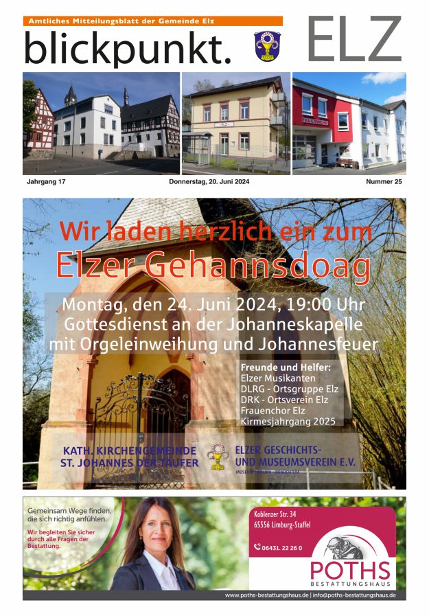 Blickpunkt Elz Titelblatt 25/2024