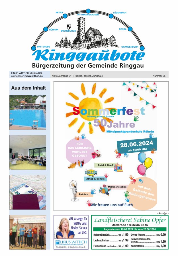 Ringgaubote Titelblatt 25/2024
