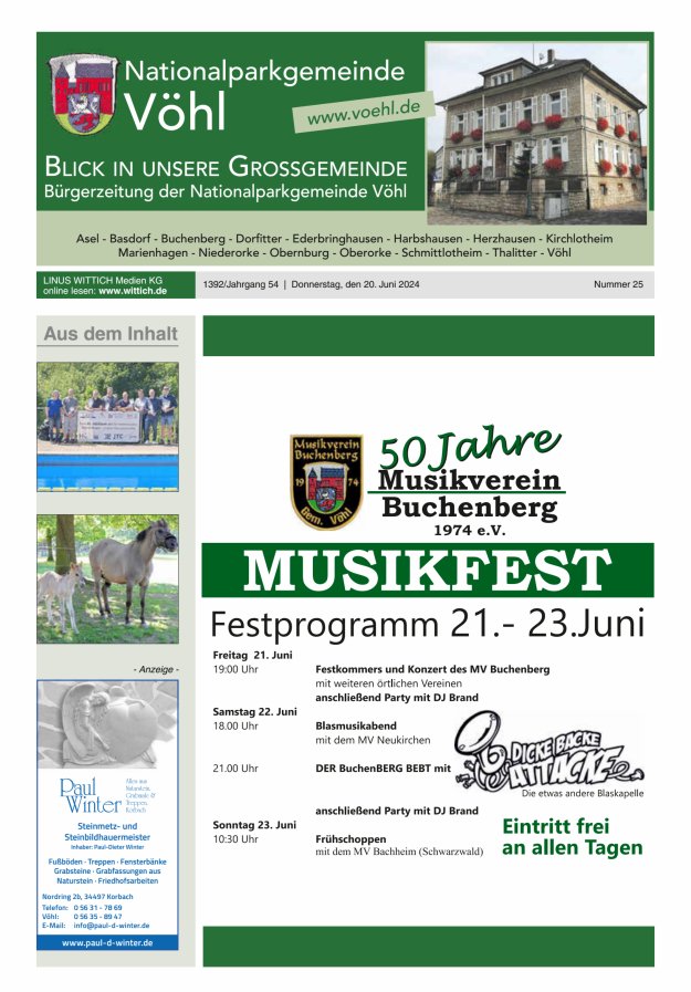 Blick in unsere Grossgemeinde Titelblatt 25/2024