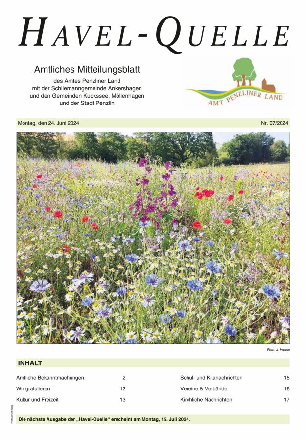 Havel-Quelle Titelblatt 07/2024