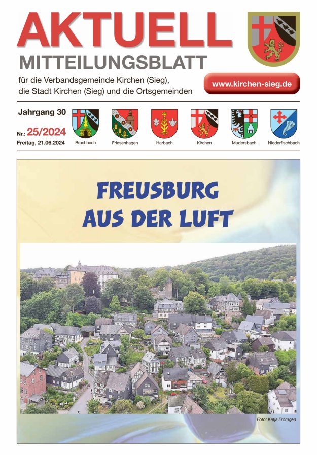 Aktuell - Mitteilungsblatt für die VG Kirchen (Sieg) Titelblatt 25/2024