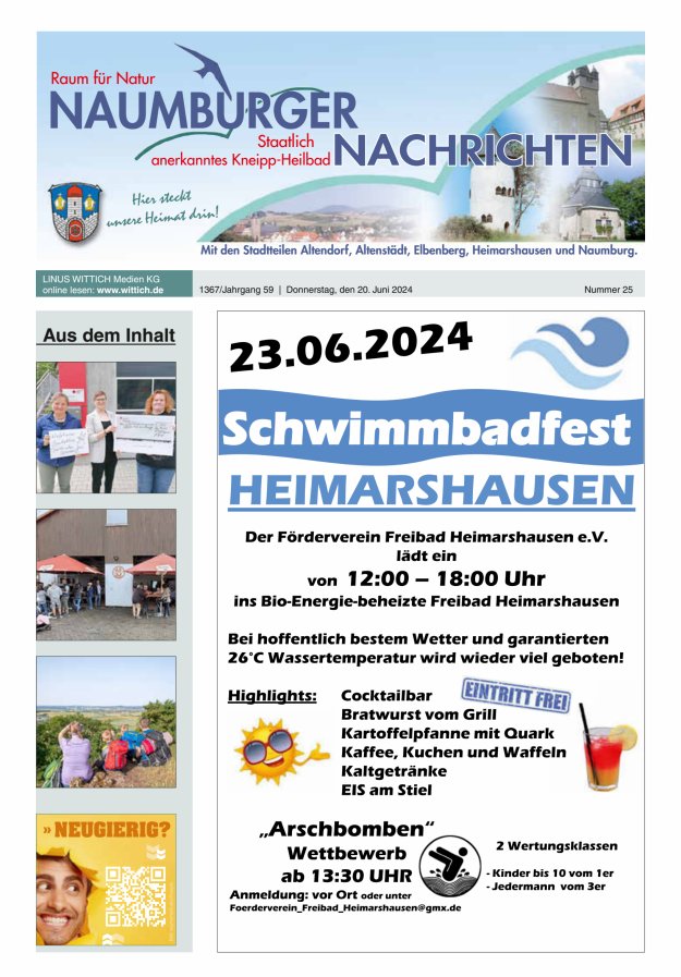 Naumburger Nachrichten Titelblatt 25/2024
