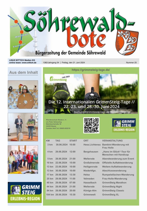 Söhrewaldbote Titelblatt 25/2024