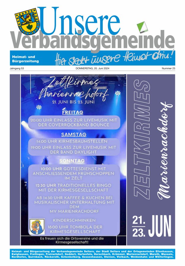 Unsere Verbandsgemeinde Selters Ww Titelblatt 25/2024