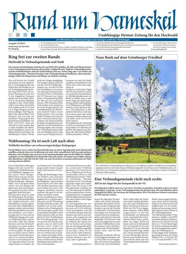 Rund um Hermeskeil Titelblatt 25/2024