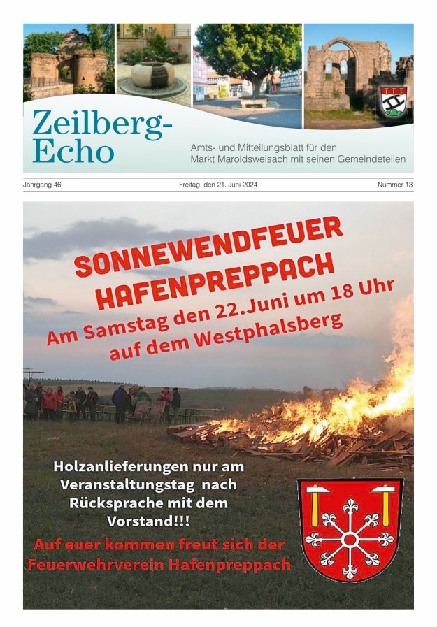 Zeilberg-Echo Titelblatt 13/2024