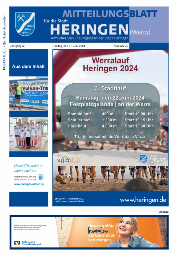 Mitteilungsblatt Heringen Titelblatt 25/2024