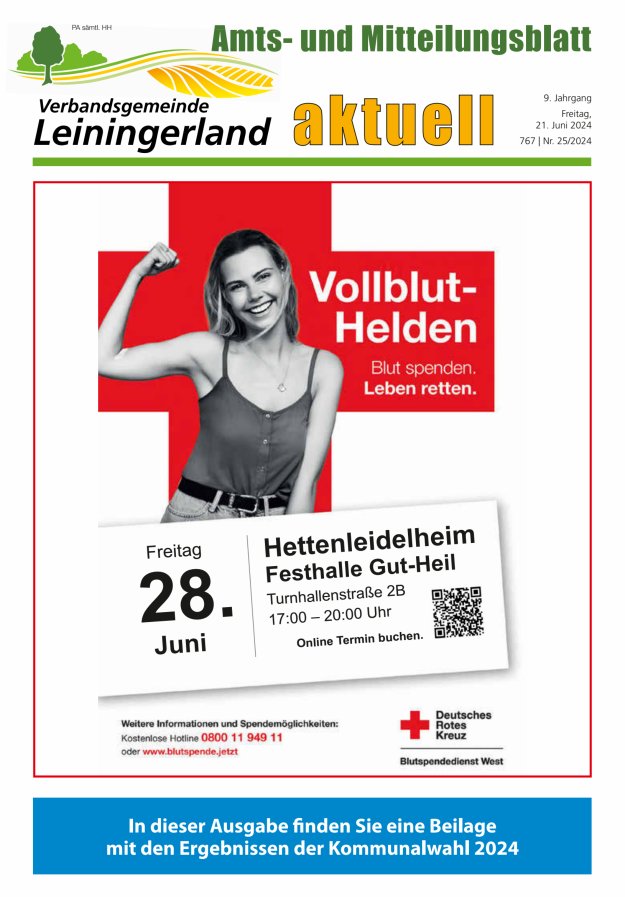 VG Leiningerland aktuell Titelblatt 25/2024