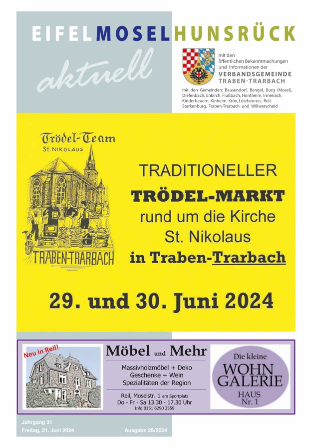 Eifel-Mosel-Hunsrück aktuell VG Traben-Trarbach Titelblatt 25/2024