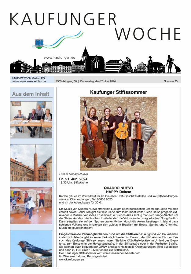 Kaufunger Woche Titelblatt 25/2024