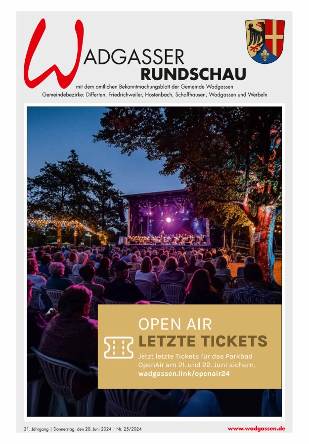 Wadgasser Rundschau Titelblatt 25/2024