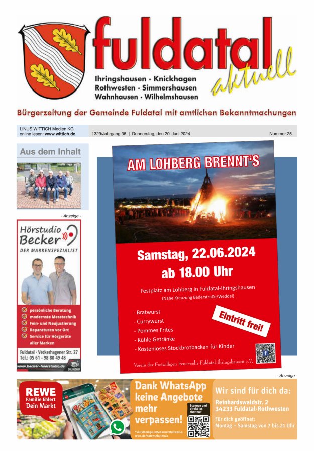 Fuldatal aktuell Titelblatt 25/2024