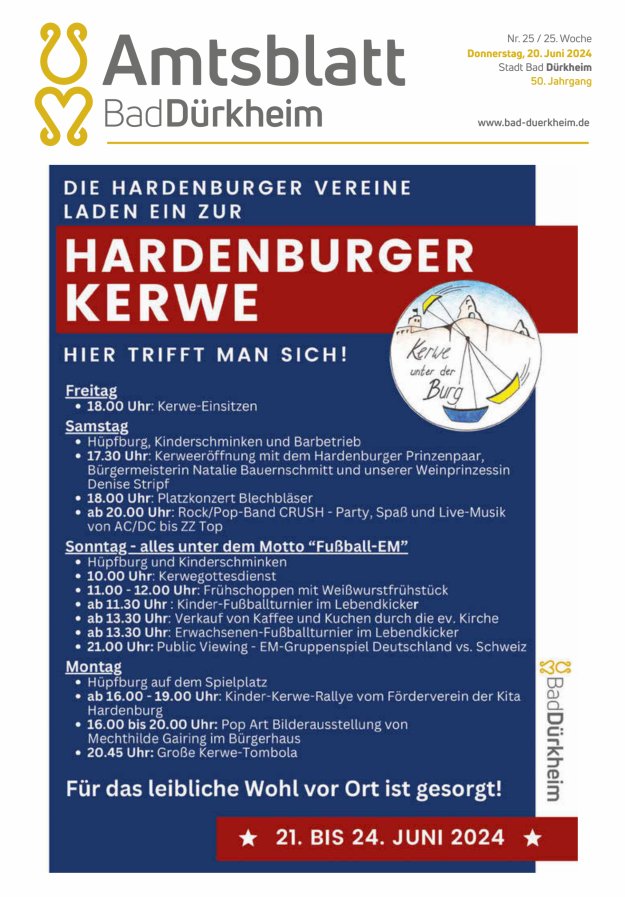 Bad Dürkheimer Woche Titelblatt 25/2024