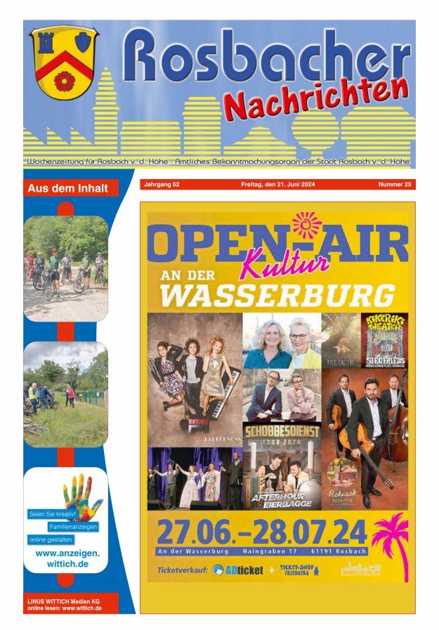 Rosbacher Nachrichten Titelblatt 25/2024