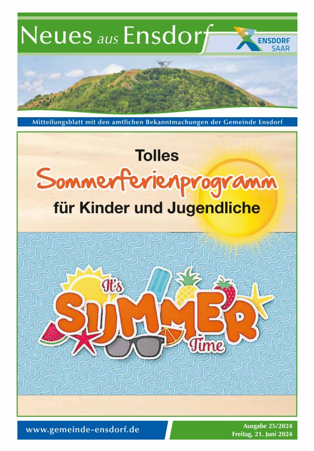 Neues aus Ensdorf Titelblatt 25/2024