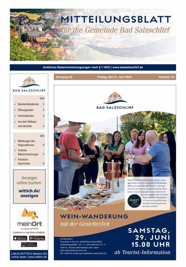 Amtliches Bekanntmachungsorgan der Gemeinde Bad Salzschlirf Titelblatt 25/2024