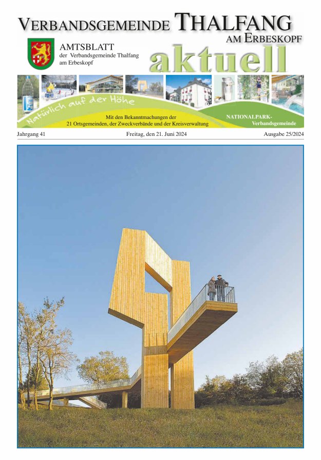 Thalfang aktuell - Amtsblatt VG Thalfang Titelblatt 25/2024