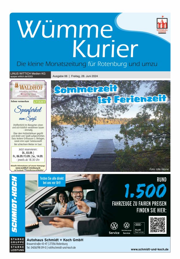 Wümme Kurier Titelblatt 06/2024