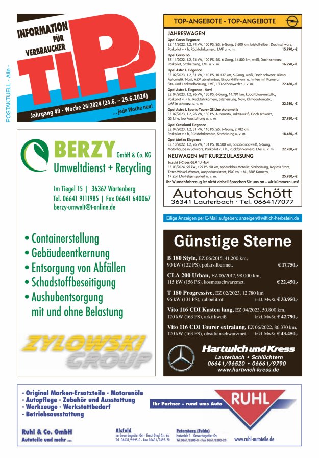 Tipp Vogelsberg Titelblatt 26/2024