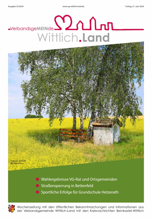 Mein Wittlich.Land Titelblatt 25/2024