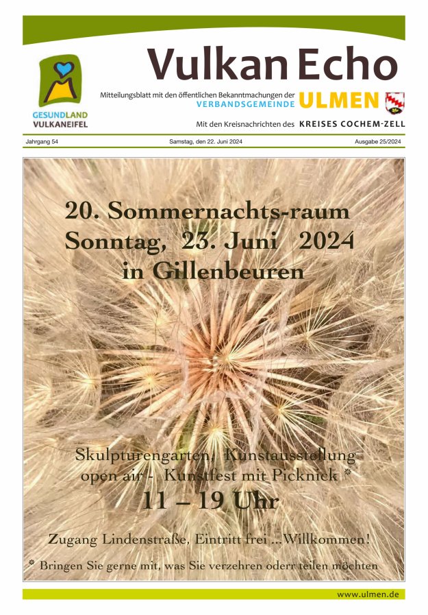 Vulkan Echo VG Ulmen Titelblatt 25/2024