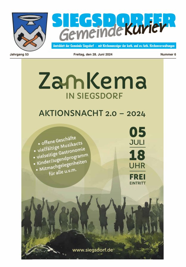 Siegsdorfer Gemeindekurier Titelblatt 06/2024