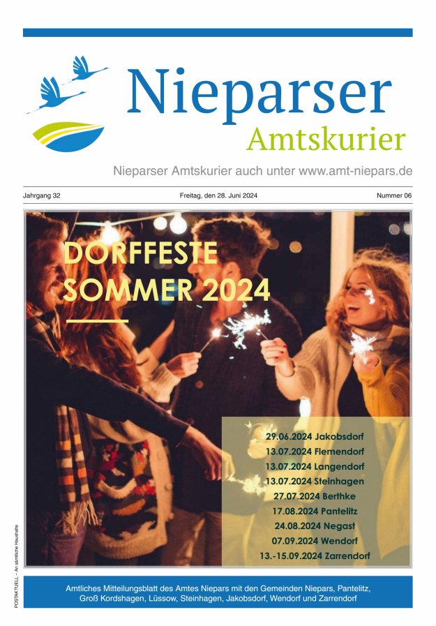 Nieparser Amtskurier Titelblatt 06/2024