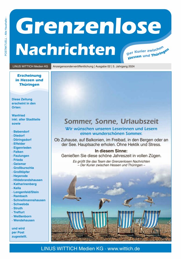 Grenzenlose Nachrichten Titelblatt 02/2024