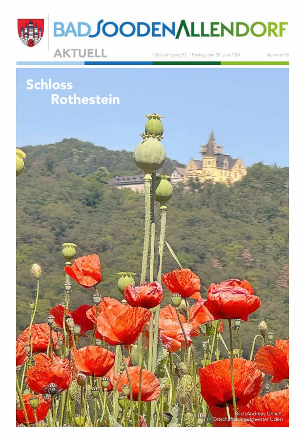 Unsere Stadt Bad Sooden-Allendorf - Bürgerzeitung Titelblatt 06/2024