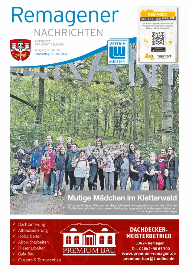 Remagener Nachrichten Titelblatt 26/2024