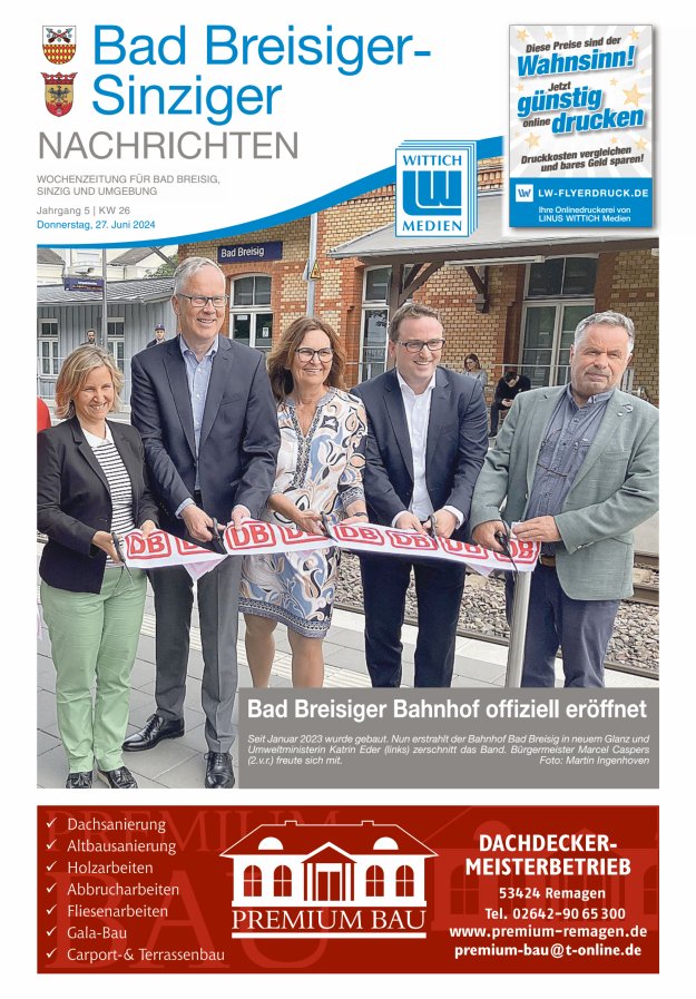 Bad Breisiger-Sinziger Nachrichten Titelblatt 26/2024